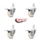 Service Caster 3 Inch Nylon Wheel Swivel 3/4 Inch Square Stem Caster Set Total Lock Brake SCC SCC-SQTTL20S314-NYS-34-4 - alternate 2